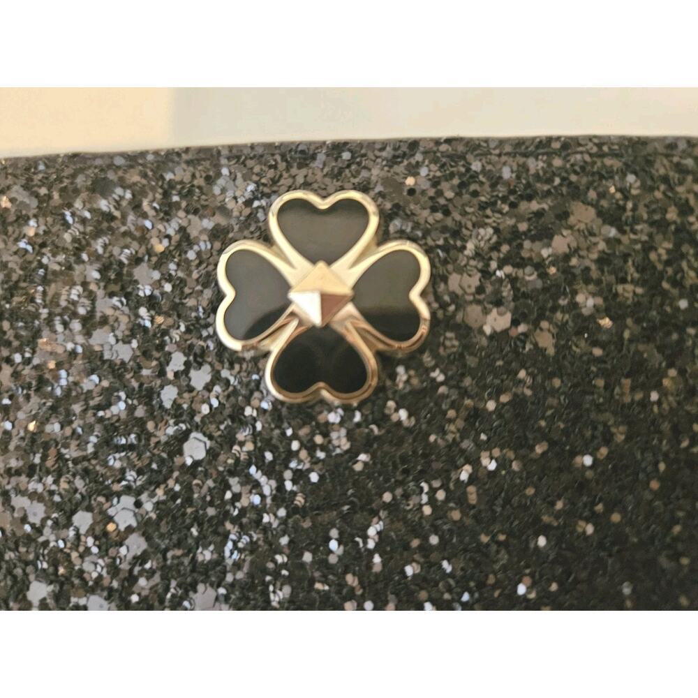NWOT Kate Spade Odette Glitter Large Slim Bifold Black 7x4 - Picture 10 of 10